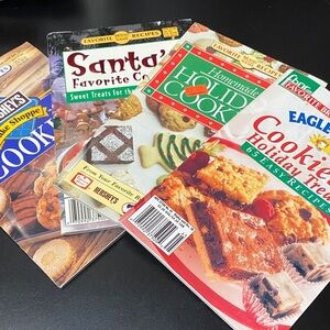 Four piece Assorted Holiday Cookie Recipe magazine cookbook Set